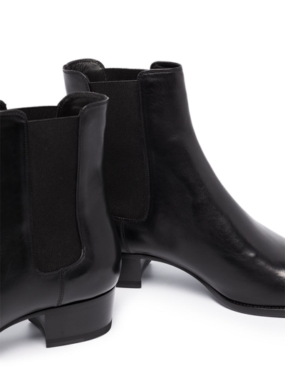Shop Saint Laurent Wyatt 40 Boots In Black
