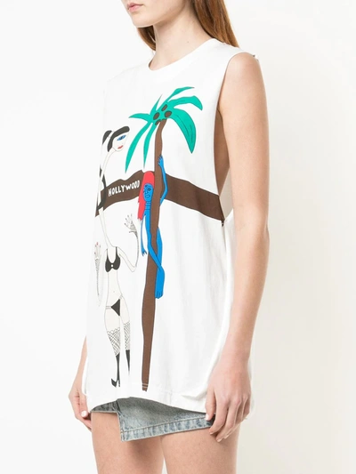 Haculla Printed Tank Top In White