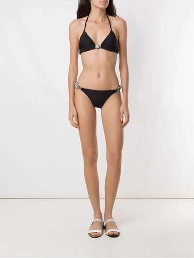 Amir Slama Rope Trim Bikini Set In Black
