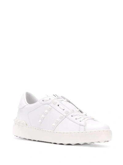 Shop Valentino Rockstud Untitled Low-top Sneakers In White