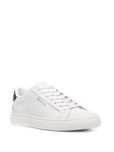 Shop Ps By Paul Smith Rex Zebra-print Leather Sneakers In White