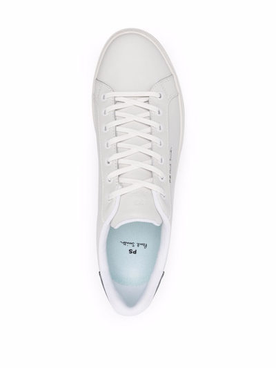 Shop Ps By Paul Smith Rex Zebra-print Leather Sneakers In White