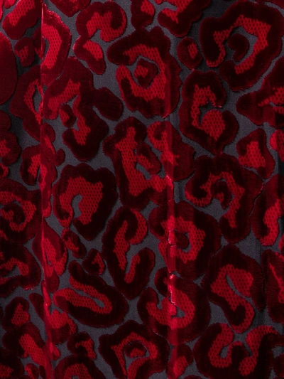 Pre-owned Prada 2000's Leopard Pattern Dress In Red