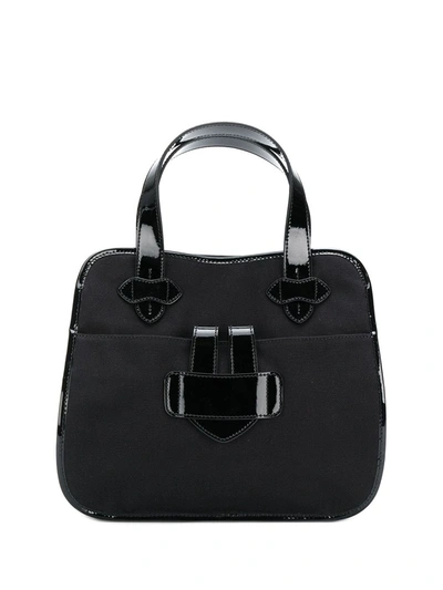 Shop Tila March Zelig Medium Contrast Trim Tote In Black