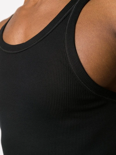 Dolce & Gabbana Fine-rib Cotton Tank Top In Black