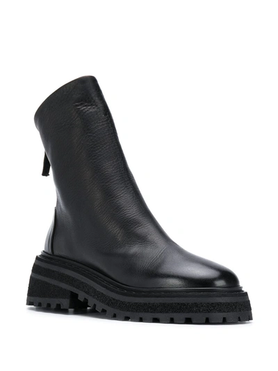 Marsèll Chunky Sole Leather Ankle Boots In Black