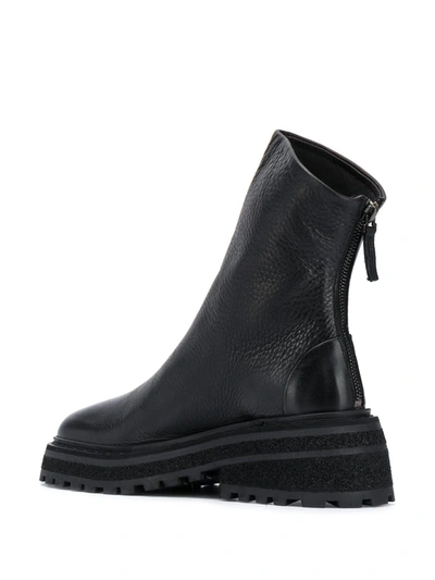 Marsèll Chunky Sole Leather Ankle Boots In Black