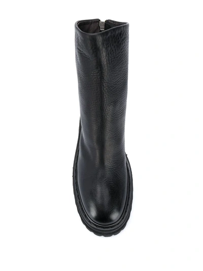 Marsèll Chunky Sole Leather Ankle Boots In Black