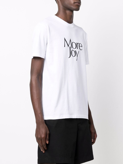 Shop More Joy Logo-print Organic Cotton T-shirt In White