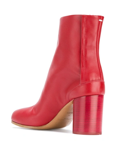 Shop Maison Margiela Tabi Boots In Red