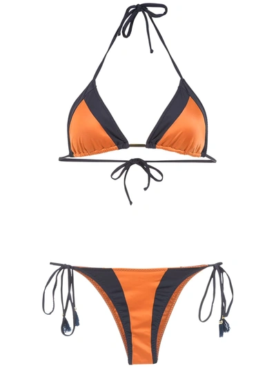 Shop Brigitte Color Block Bikini Set In Yellow