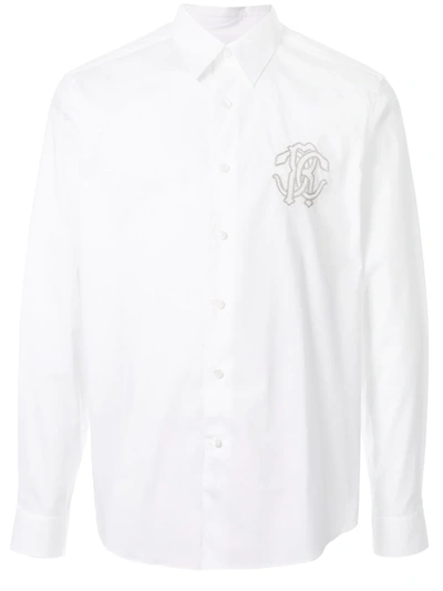 Shop Roberto Cavalli Rc Slim-fit Shirt In White