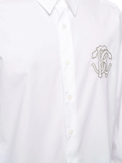 Shop Roberto Cavalli Rc Slim-fit Shirt In White