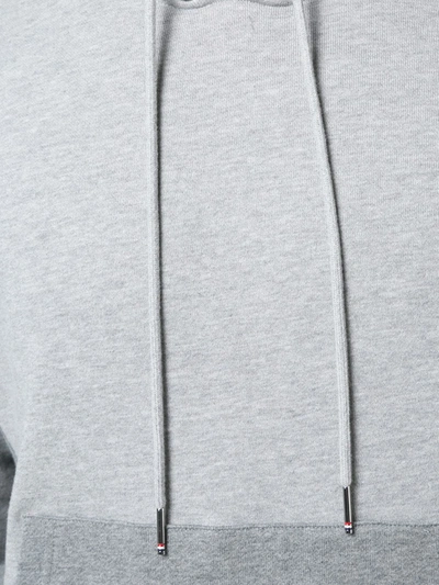 Shop Thom Browne 4-bar Tonal Fun-mix Hoodie In Grey