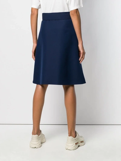 Shop Gucci A-line Skirt In Blue