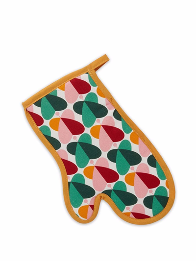 Shop La Doublej Graphic-print Oven Gloves And Pot Holder In Green