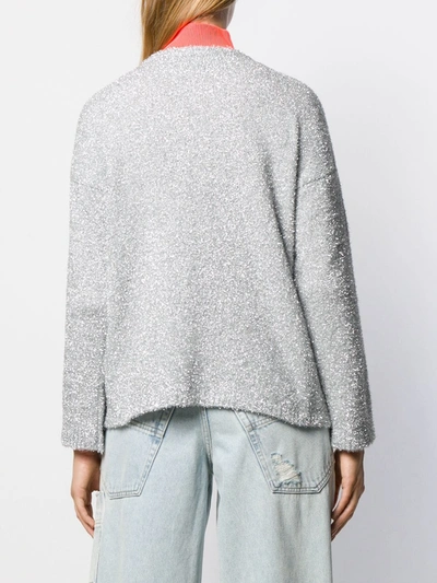 Shop Off-white Off Crew Neck Jumper In Silver