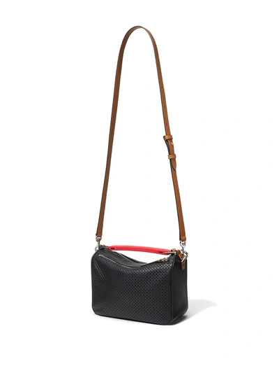 Shop Marc Jacobs The Soft Box 23 Perforated Crossbody Bag In Schwarz