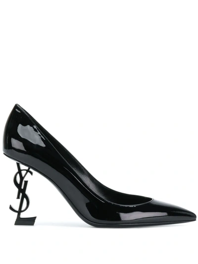 Shop Saint Laurent Opyum Pumps In Black