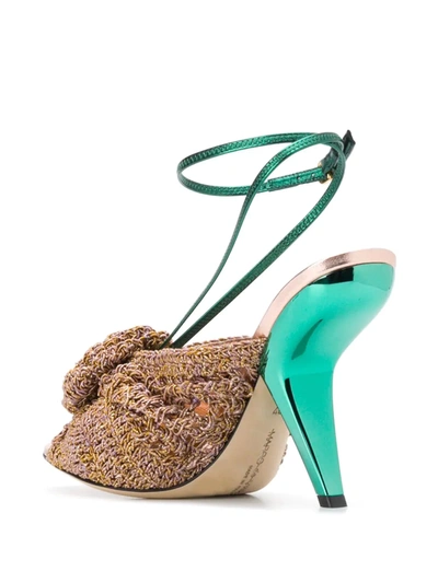 Shop Marco De Vincenzo Crochetted Flower Sandals In Pink