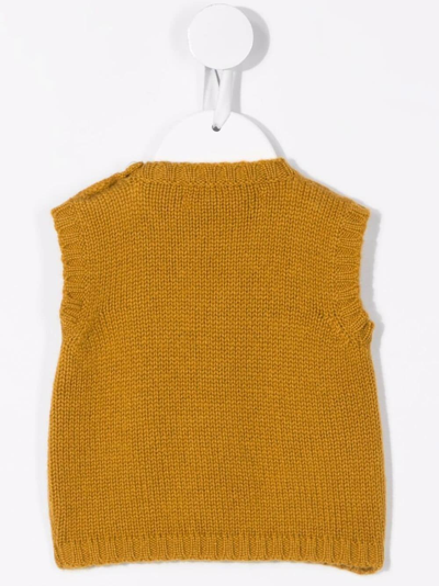 Shop La Stupenderia Cable-knit Cashmere Vest In Brown