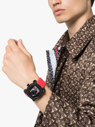 Shop Rj Watches Moon Invader Tetris-dna 46mm In Red