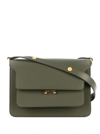 Shop Marni Trunk Shoulder Bag In Green