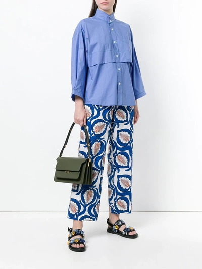 Marni Trunk Shoulder Bag In Green