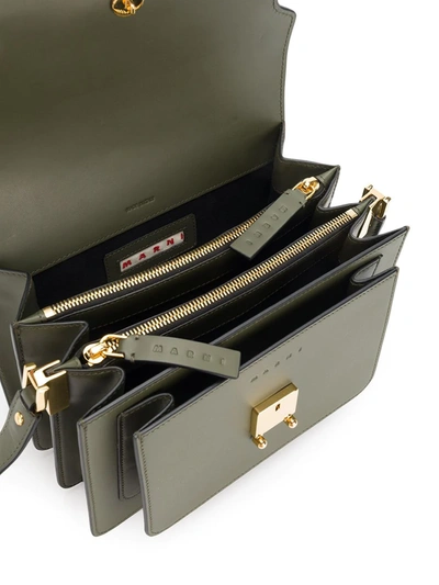 Shop Marni Trunk Shoulder Bag In Green