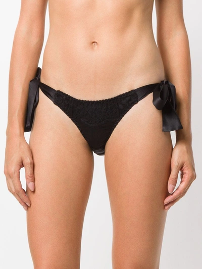 Shop Gilda & Pearl Lovers Of Montparnasse Silk Briefs In Black