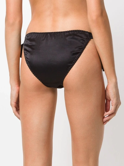 Shop Gilda & Pearl Lovers Of Montparnasse Silk Briefs In Black