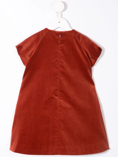 Familiar Bow Detail Dress In Brown