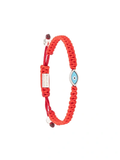 Shop Nialaya Jewelry Evil Eye Bracelet In Red