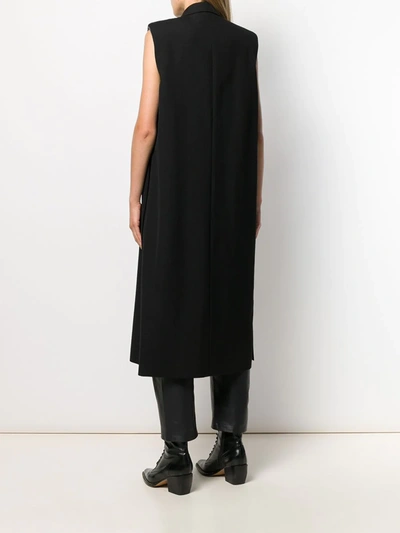 Shop Ami Alexandre Mattiussi Sleeveless Long-line Waistcoat In Black