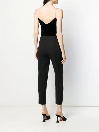 Shop Givenchy Velvet Panel Jumpsuit In Black