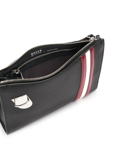 Shop Bally Stein Zipped Clutch Bag In Black