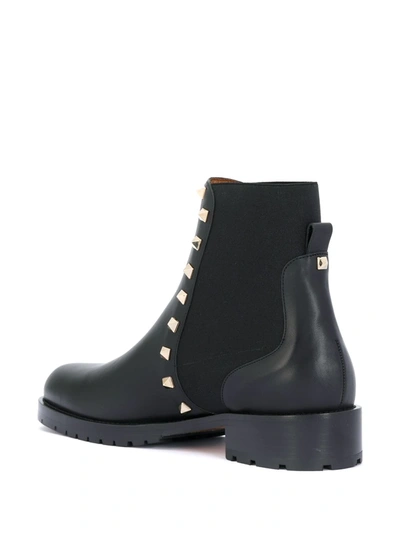 Shop Valentino Rockstud Beatle Boots In Black