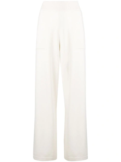 Shop Barrie Ribbed Waistband Trousers In White