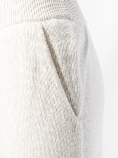 Barrie Ribbed Waistband Trousers In White