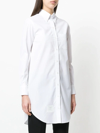 elongated button-down shirt