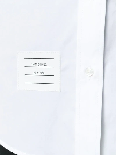 Thom Browne Poplin Shirt Dress In White