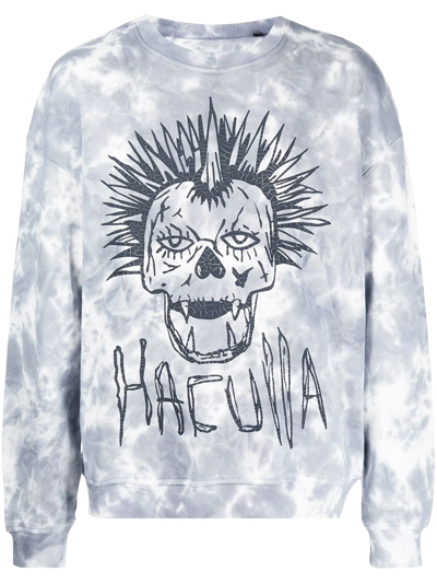 Shop Haculla Spike Head Print Sweater In Grey