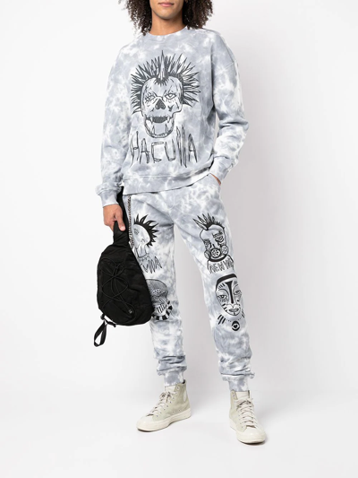 Haculla Spike Head Print Sweater In Grey
