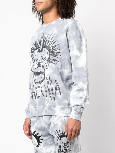 Haculla Spike Head Print Sweater In Grey