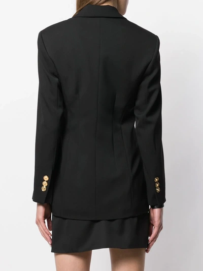 Shop Versace Tailored Long-length Blazer In Black