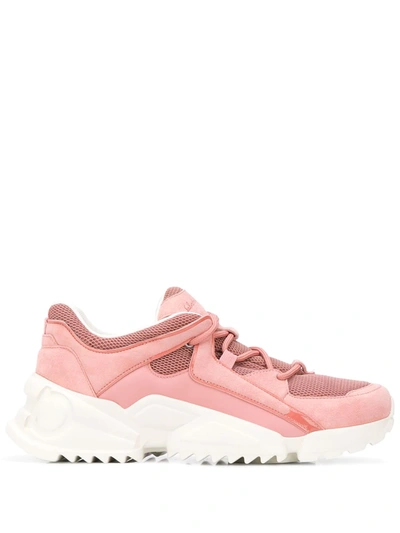 Shop Ferragamo Skylar Chunky Sneakers In Pink