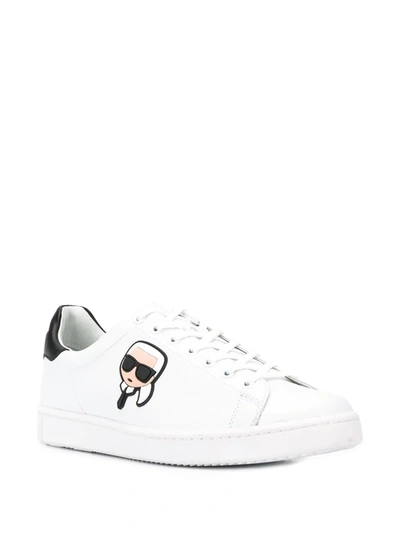 Shop Karl Lagerfeld Kourt Karl Ikonik 3d Sneakers In White