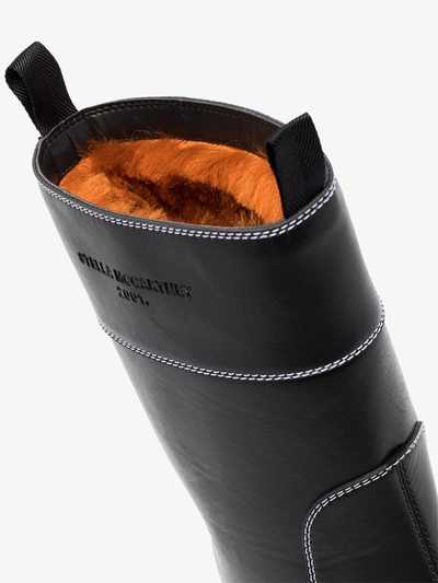 Shop Stella Mccartney Trace Vegan-leather Boots In Black