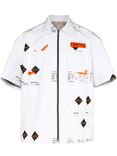 Shop Heron Preston Gore-tex Logo-print Shirt In White