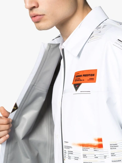 Shop Heron Preston Gore-tex Logo-print Shirt In White